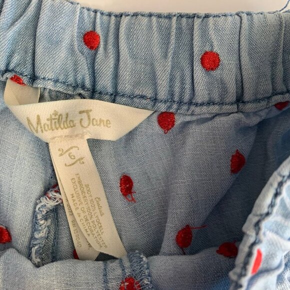 Matilda Jane Girl Aubrey Chambray Woven Shorts 6 years VGUC - Picture 4 of 4